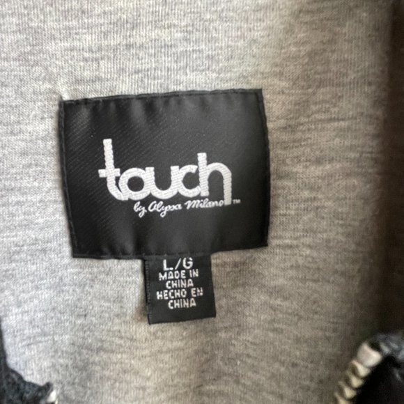 Touch by Alyssa Milano Pittsburgh Steeler Cropped Bomber Jacket Black/Gold Large - Picture 3 of 4